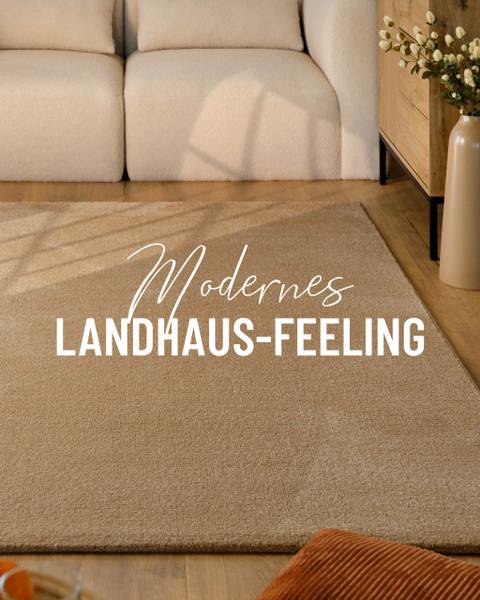 Kurzflorteppich Vegas Beige - Sandbraun - 120 x 170 cm