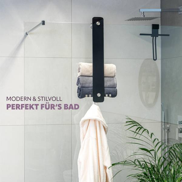 Glashandtuchhalter 2in1 Piazza Schwarz