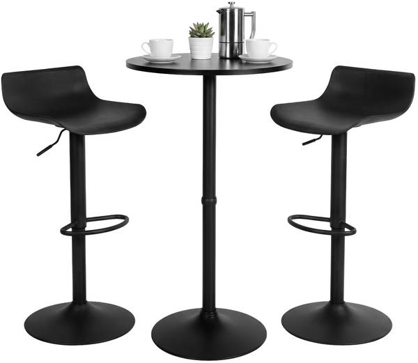 Bartisch Set Navo (3-teilig) Schwarz