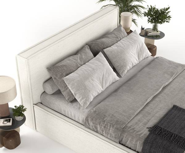 Polsterbett Sato mit Stauraum 200x200 Creme - Liegefläche Breite: 200 cm