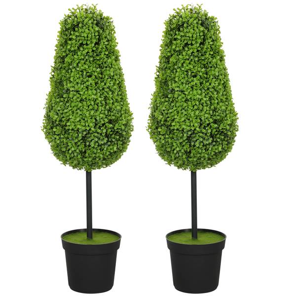 Kunstpflanze 2er Set 830-997V00GN Grün - Kunststoff - 20 x 90 x 20 cm