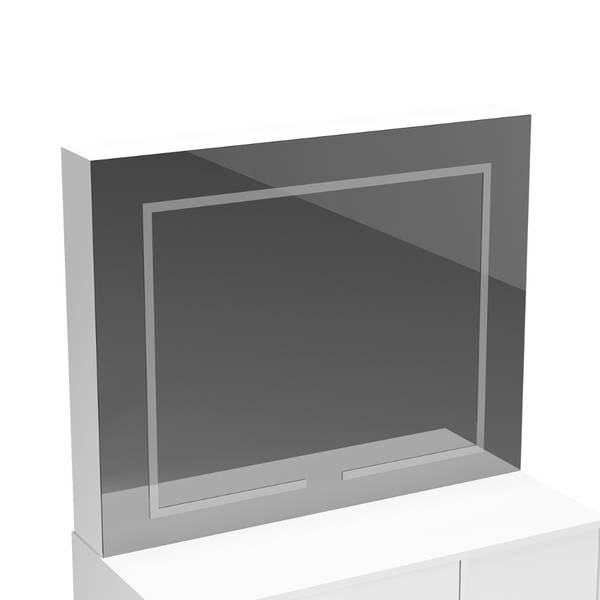 Schminktisch IMANI Weiß - Holzwerkstoff - 90 x 147 x 42 cm