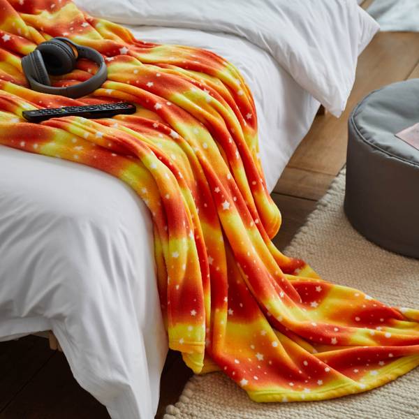 Kuscheldecke Orange Star 180 x 150 cm