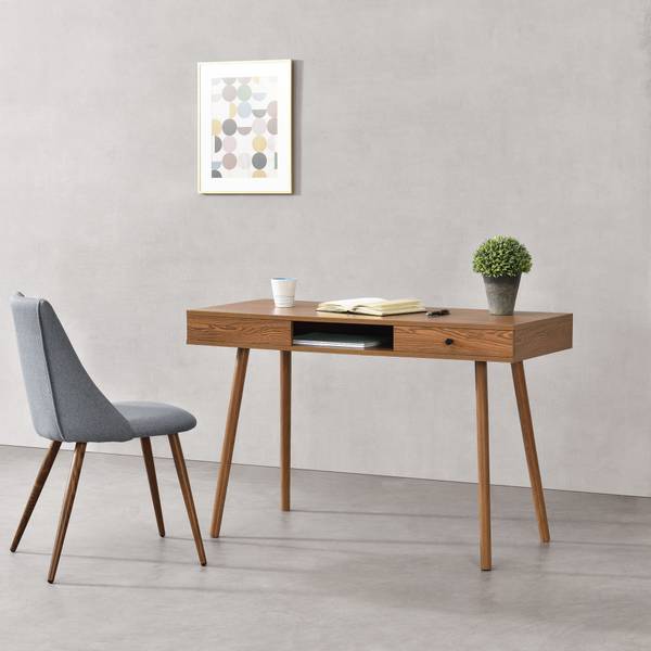 Bureau Habo Marron - Bois manufacturé - 115 x 75 x 48 cm