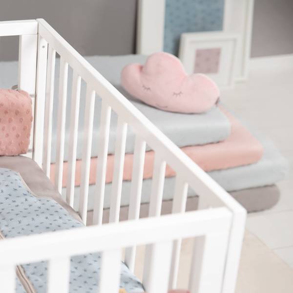 Drap-housse enfant Lil Planet Gris lumineux - 70 x 140 cm