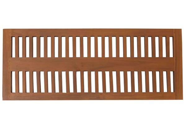 Teak-Badematte M86 Braun - Holz teilmassiv - 40 x 3 x 100 cm