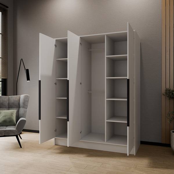 Kleiderschrank LUSSO Weiß