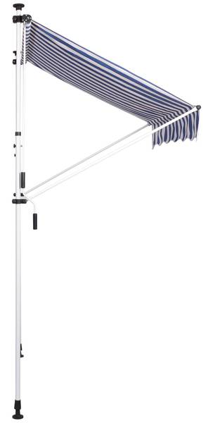 Klem zonnescherm Westerly blauw - wit - textiel - 350 x 200 x 120 cm