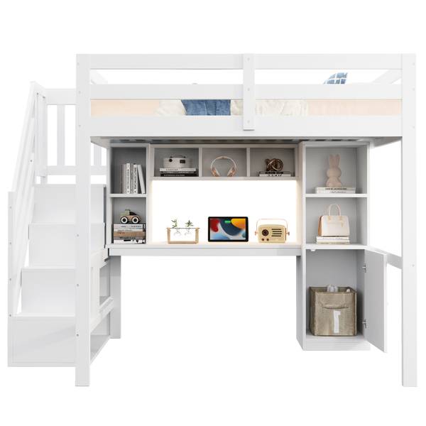 Einzelbett K-2222 Weiß - Holzwerkstoff - 148 x 170 x 253 cm