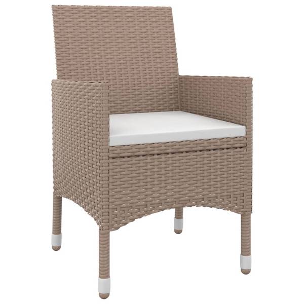 Garten-Essgruppe 3013435-1 3-teilig Braun - Polyester - Stahl - 80 x 74 x 80 cm