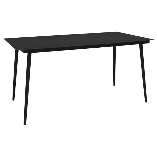 Garten-Essgruppe 3012986-4 (7-teilig) Schwarz - Polyethylen - 80 x 74 x 150 cm