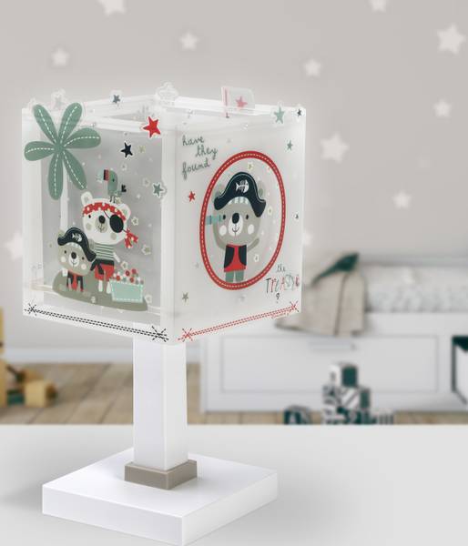 Kinder-Nachttischlampe Piraten Kunststoff - 15 x 30 x 15 cm