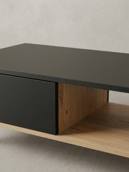 Couchtisch CIDACOS mit Schublade Braun - Holzwerkstoff - 110 x 38 x 60 cm