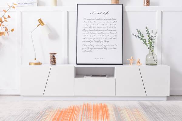 TV-laagplank DianaⅡ wit - plaatmateriaal op houtbasis - 170 x 42 x 37 cm