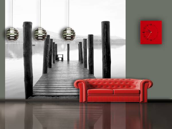 papier peint panoramique montagnes Gris - Polaire - 360 x 270 x 270 cm