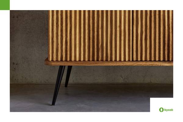 Kommode LINA Orange - Holz - Kernbuche