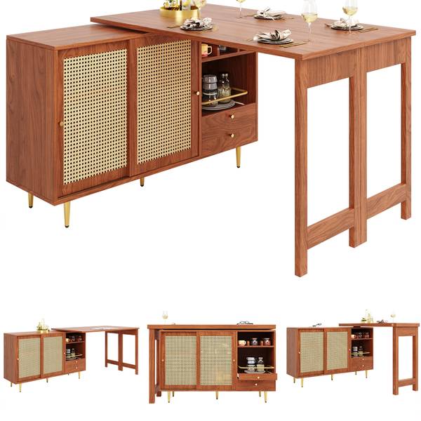 Esstisch lelantos Ⅰ Braun - Holzwerkstoff - 80 x 76 x 187 cm