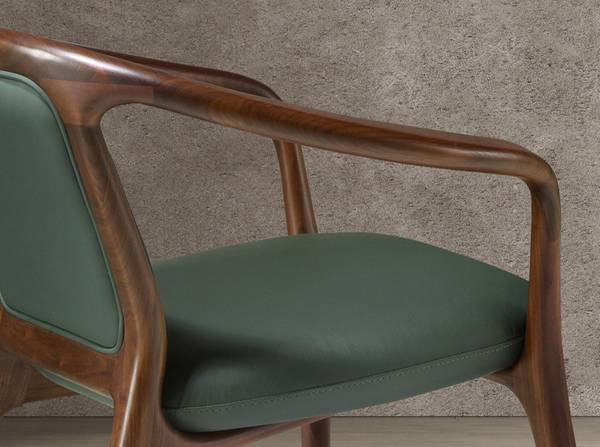 Fauteuil 5181 Vert - Tissu - Vinyle - 71 x 72 x 64 cm