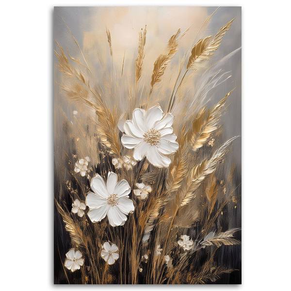 Wandbild wiese natur blumen 70 x 100 cm