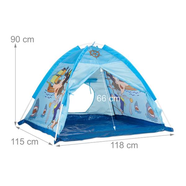 Speeltent piraat in blauw blauw - polyester - 118 x 90 x 115 cm