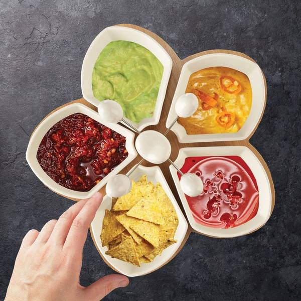 Snackschalen 10-tlg. Set 129201 Weiß - Porzellan - 28 x 11 x 29 cm