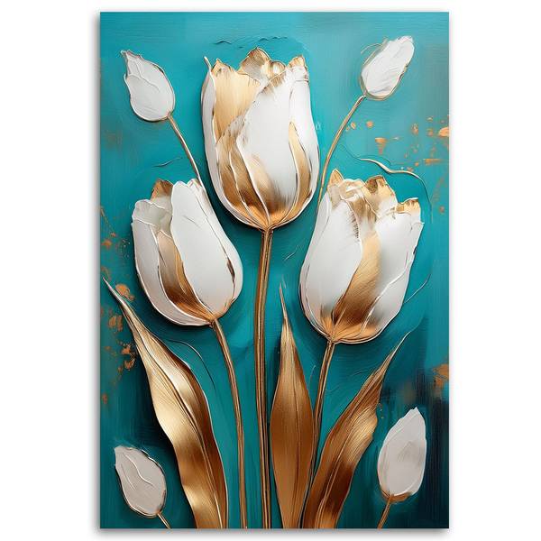 Wandbild tulpen glamour 80 x 120 cm