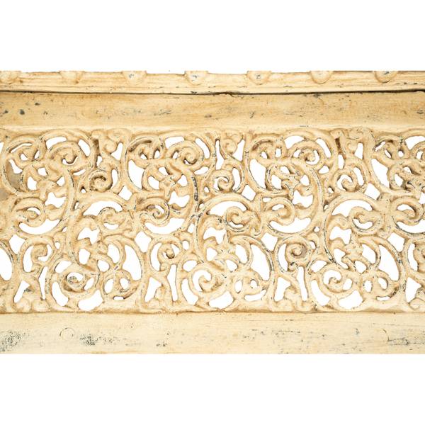 Banc de jardin OPERA Blanc - Fonte - 48 x 89 x 112 cm