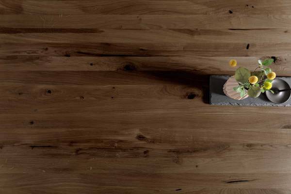Esstisch GRAND OAK Schwarz - Braun - Eiche - Eisen - 240 x 75 x 100 cm