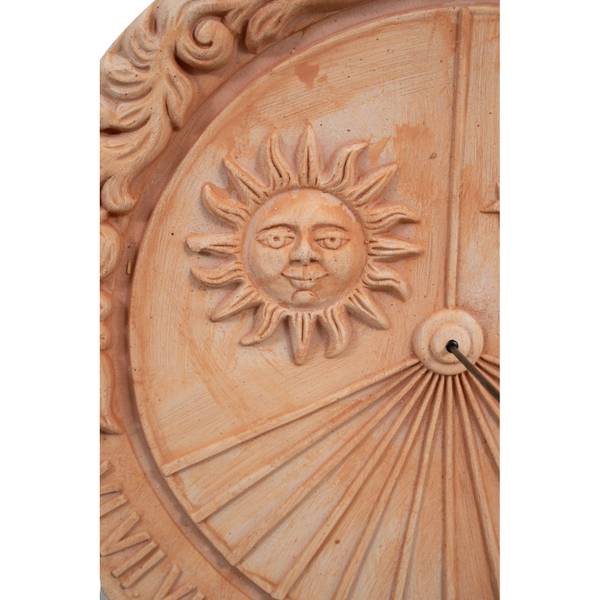 Sonnenuhr SONNE MOND Braun - Terracotta - 6 x 53 x 53 cm