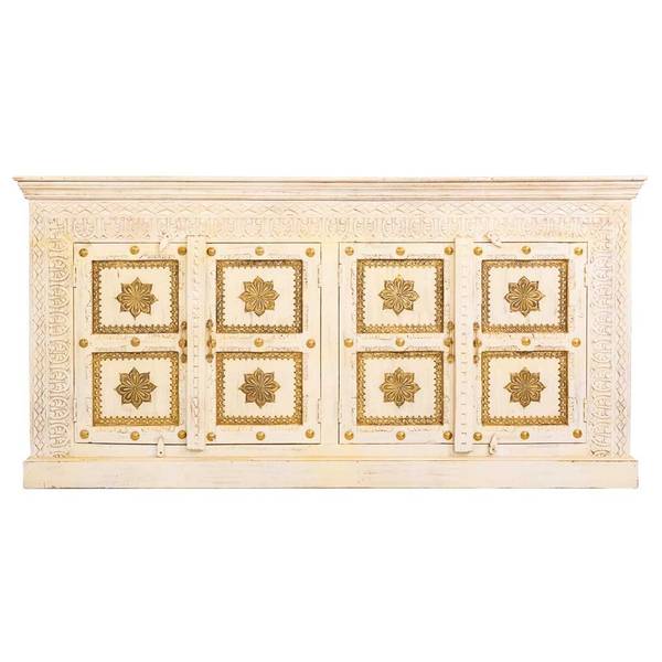 Sideboard 4523254978 Beige - Massivholz - 180 x 90 x 40 cm