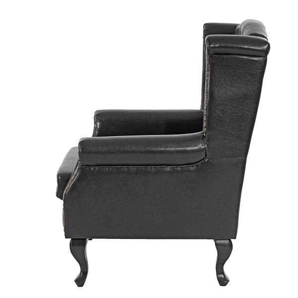 Relaxsessel Oxford Schwarz - Kunstleder - 75 x 102 x 80 cm