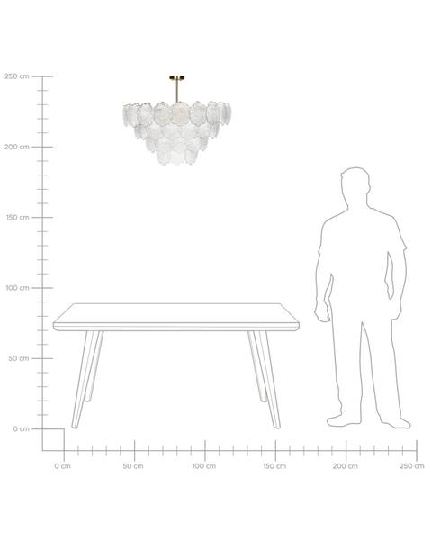 Kronleuchter TEMASH Glas - 80 x 64 x 80 cm