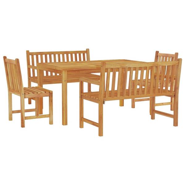Garten-Essgruppe 3157155 (5-teilig) Braun - Teakholz - 90 x 77 x 150 cm
