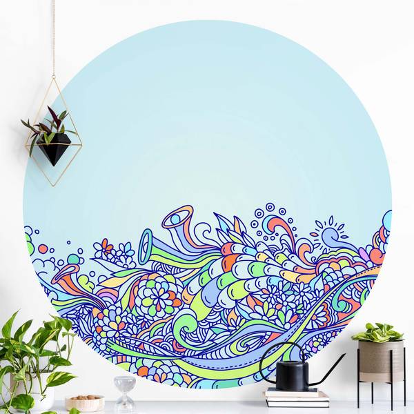 Sommerlicher Blütentraum 150 x 150 cm