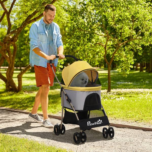 Hundewagen BB7163 Gelb - Metall - 43 x 20 x 75 cm