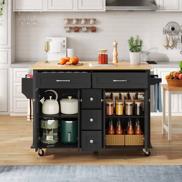 Kücheninsel BB8055 Schwarz