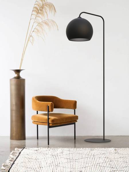 Stehlampe Joe Schwarz - Metall - 65 x 170 x 65 cm