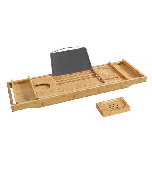 Badewannenablage Hugier Bambus - Braun