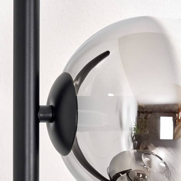 Stehlampe Cesaro Grau - Silber - Metall - 31 x 160 x 31 cm