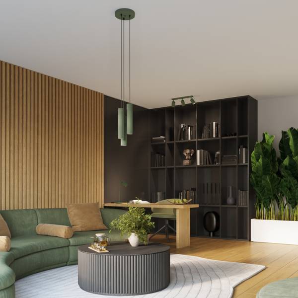 Deckenleuchte Karbon Grün