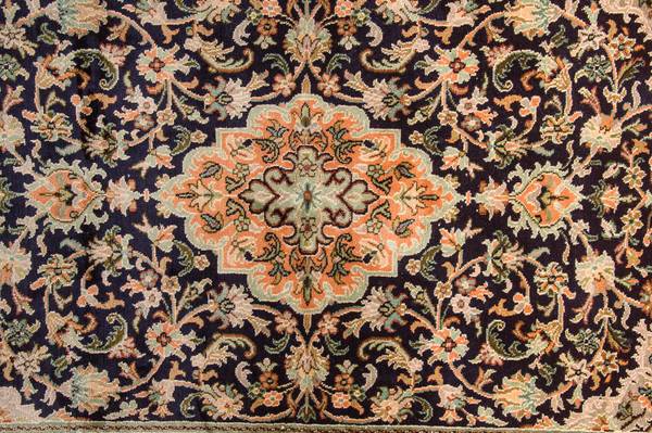 Orientteppich Premium Blau - Seide - 95 x 1 x 156 cm