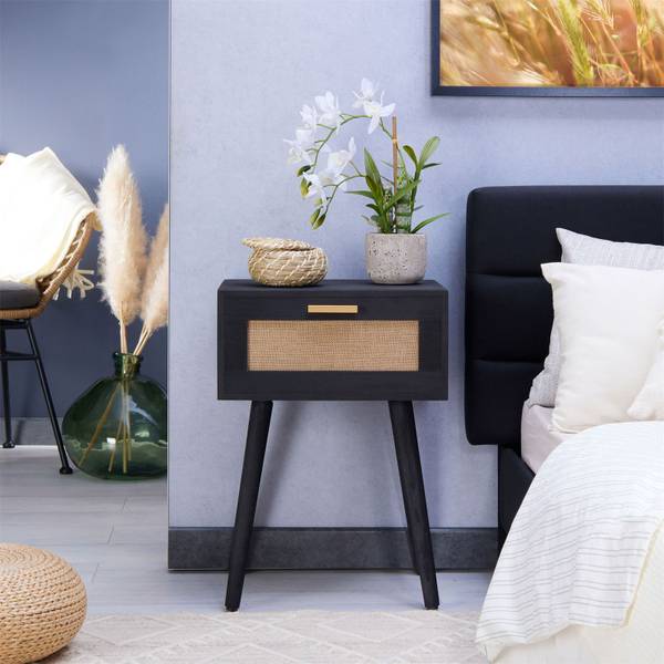 Nachttisch KIRAN Schwarz