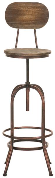 Barhocker Pino 2er Set Braun - Metall - 50 x 102 x 50 cm