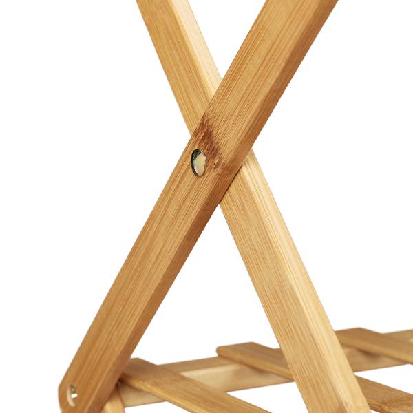 Faltbares Schuhregal aus Bambus Braun - Bambus - 67 x 89 x 26 cm