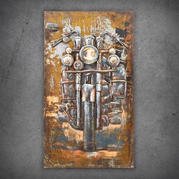 Metallbild 3D MOTOR Stahl - 70 x 120 x 5 cm