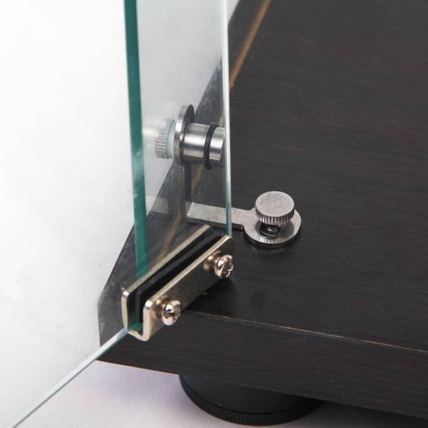 Glasvitrine DQRN01 Schwarz - Glas - Massivholz - 80 x 164 x 36 cm
