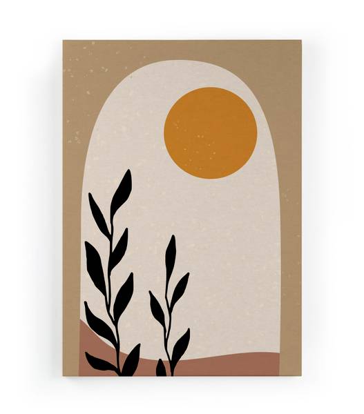 Leinwand 60x40 Sonnenuntergangsfenster Polyester - 3 x 60 x 40 cm