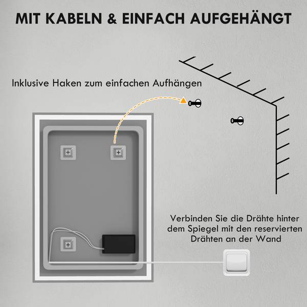 Badezimmerspiegel 834-032V91SR 70 x 50 cm