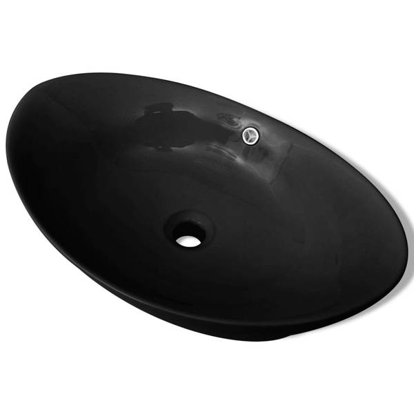 Waschtisch 140680 Schwarz - Keramik - 39 x 19 x 59 cm