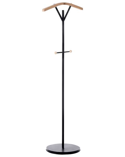 Kleiderständer THOMPSON Schwarz - Braun - Metall - 40 x 130 x 30 cm